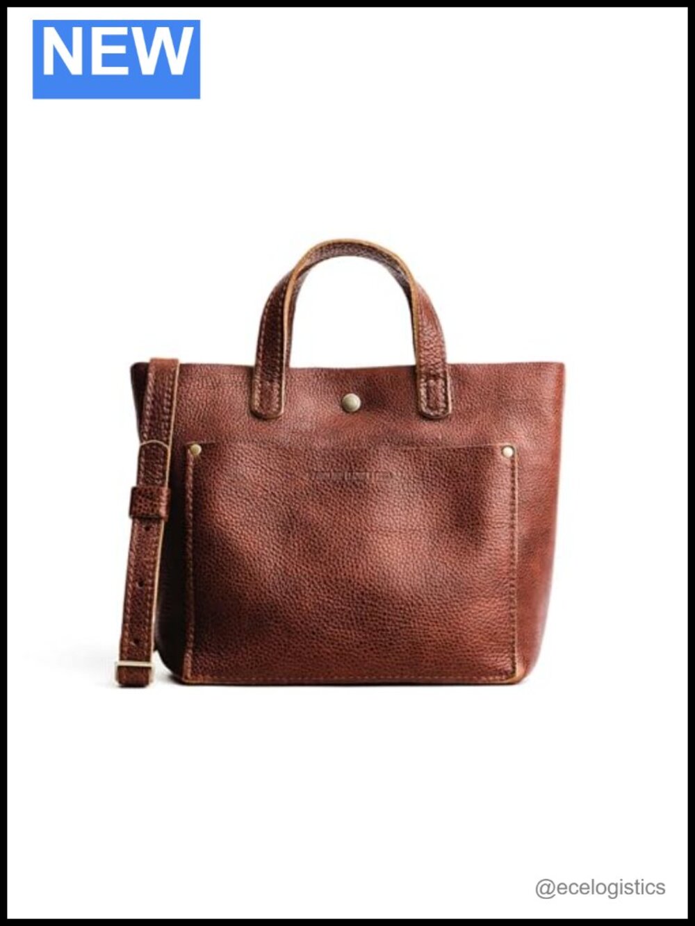 Handmade Full-Grain Leather Mini Crossbody Tote for Women